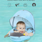 Baby Swimming Float With Sunshade For Infant Non-Inflatable Pool