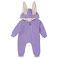 Rabbit Ear Hooded Baby Rompers