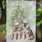 German Shepherd Momma Baby Christmas Presents and Tree Garden Flag