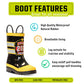 Western Chief Rain Boots with Pull on Handles for Toddlers and Kids - Premium Waterproof Boots for Boys and Girls 5 Toddler F.d.u.s.a