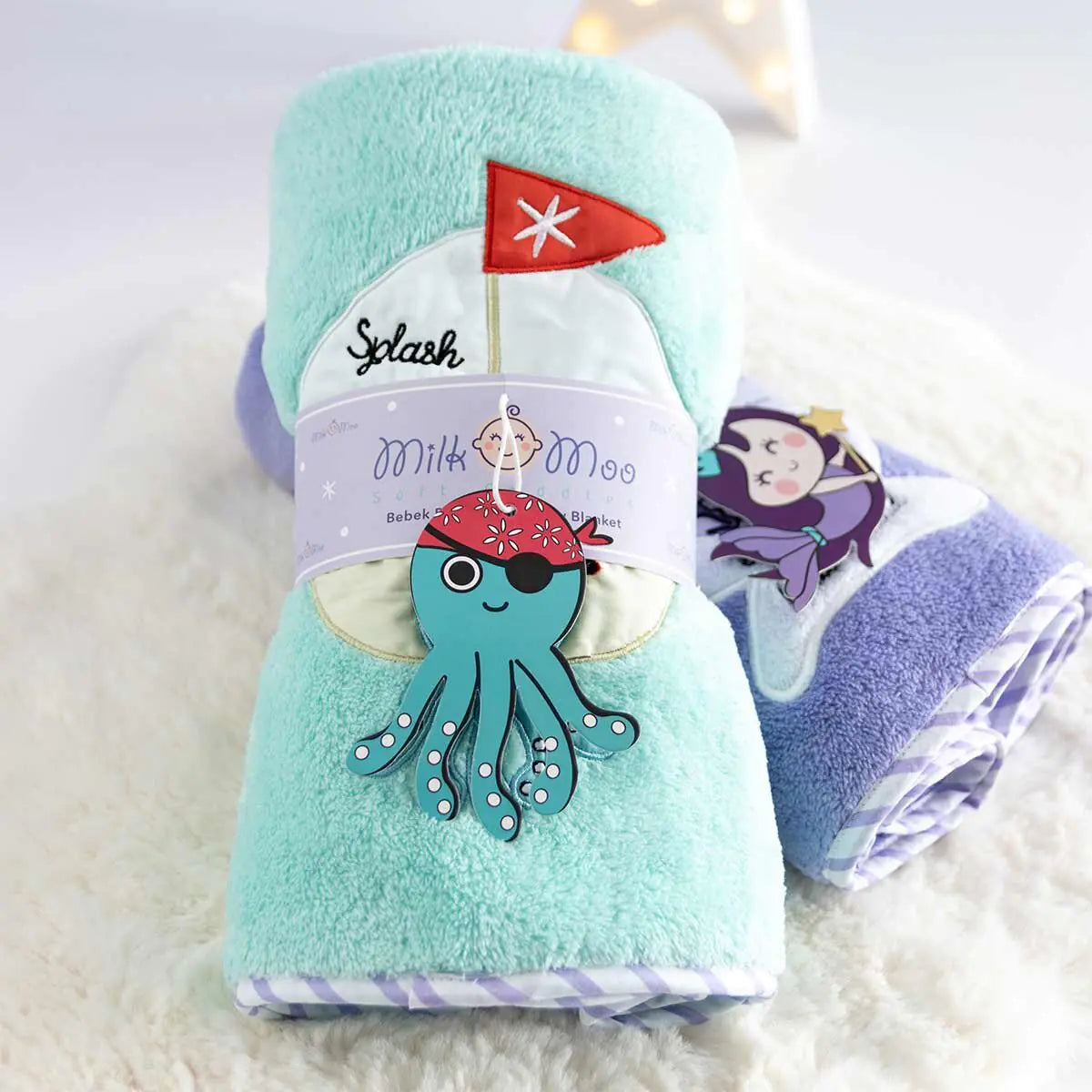 Milk&Moo Sailor Octopus Baby Blanket for Stroller