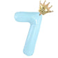 32inch Pastel Baby Blue Pink Foil Number Balloon With Crown 1 2 3 4 5 6 7  Birthday Party Baby Shower Wedding Decoration