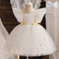 White Baby Baptism Dress: Ruffle Sleeve