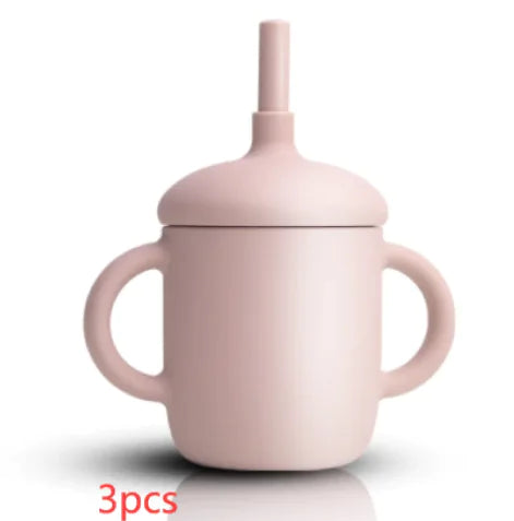 Leak-Proof Silicone Baby Straw Cup