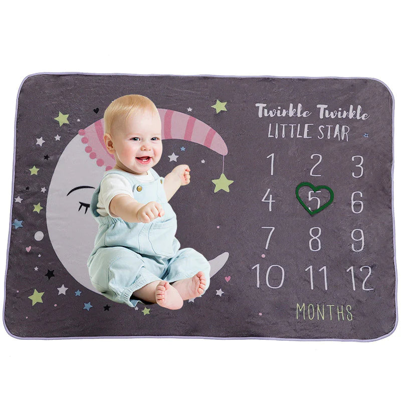 Double-Sided Flannel Baby Photo Blanket