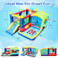 7 In 1 Inflatable Bounce House, Bouncy House With Ball Pit For Kids Indoor Outdoor Party Family Fun, Obstacles, Toddler Bouncy Castle With Ball Pit For Birthday Party Gifts