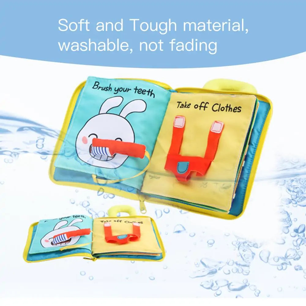 Beiens 3D Soft Cloth Baby Books: Animal and Vehicle Themes, Montessori Educational Toys for Toddler Development