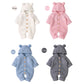 Baby Romper Bear Ear Knit Hooded Jumpsuit