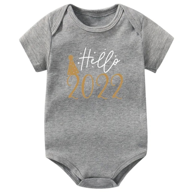 Hello 2022 Newborn Baby Bodysuit Romper