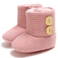 Cozy Sunflower Cotton Baby Boots