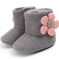 Cozy Sunflower Cotton Baby Boots