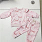 Cute Butterfly Print Baby Sweater and Pants Set