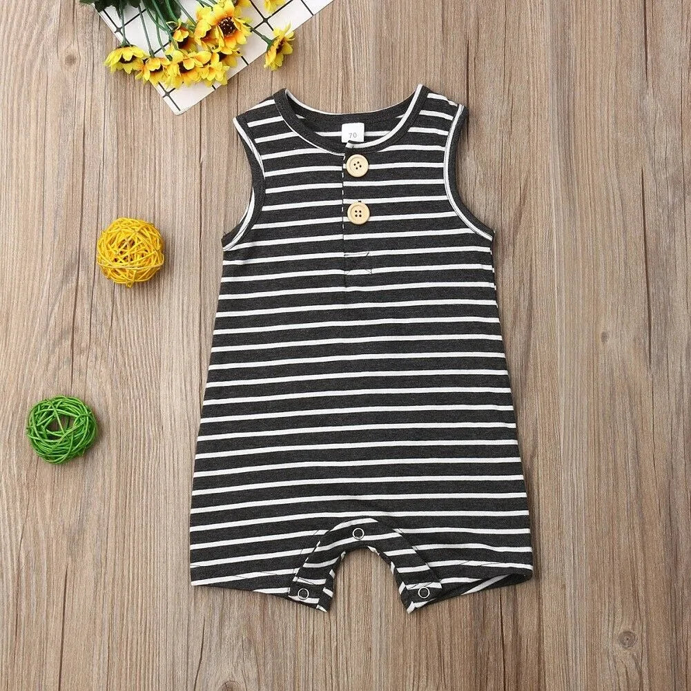 2019 Baby Striped Romper: Sleeveless Summer Outfit