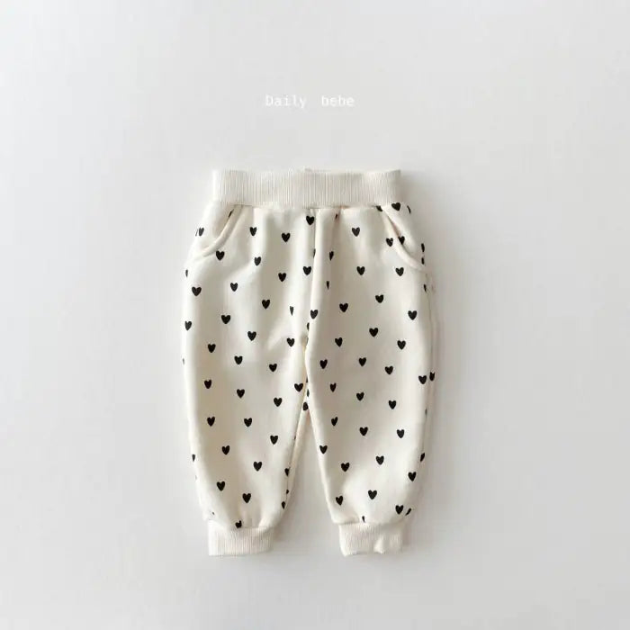 Baby 2 Piece Heart Print Sweatsuit Jogger Set