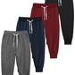 Resinta 4 Pack Toddler and Boys Joggers Sweatpants Kids Pull-On Active Athletic Pants with Drawstring Elastic Waistband 5T Black, Dark Gray, Navy Blue, Burgundy