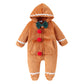 Baby Christmas Gingerbread Romper with Hat