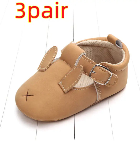 Spring and autumn cartoon animal baby shoes matte leather non-slip soft bottom baby shoes wholesale 0884