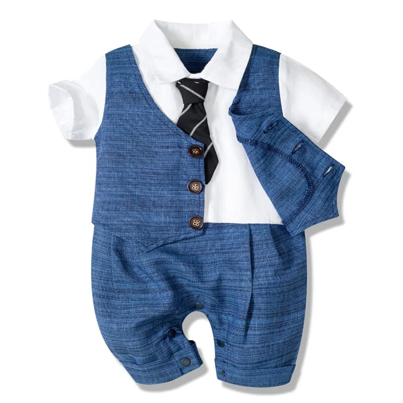 Baby Boy Formal Romper Suit