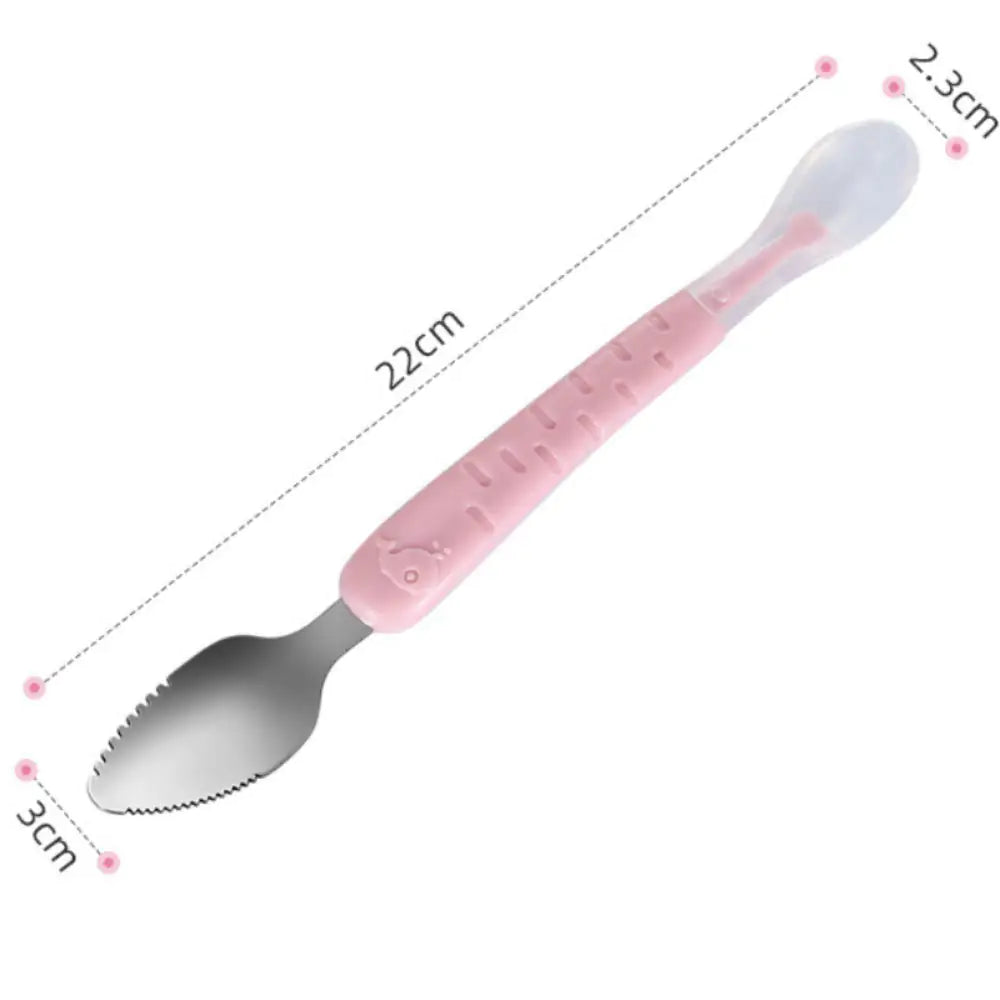 Baby Fruit Double-headed Mud Scraping Spoon 304 Stainless Steel