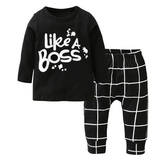 Boss Letter Long-Sleeve Baby Clothing