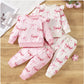 Cute Butterfly Print Baby Sweater and Pants Set