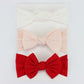 3Pcs/Lot Knit Baby Headband Bow Set