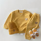 0-2Y Baby Long Sleeve Bear Sweatshirt Romper Sweet Lavender Oversized Terry Cotton