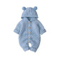 Baby Romper Bear Ear Knit Hooded Jumpsuit