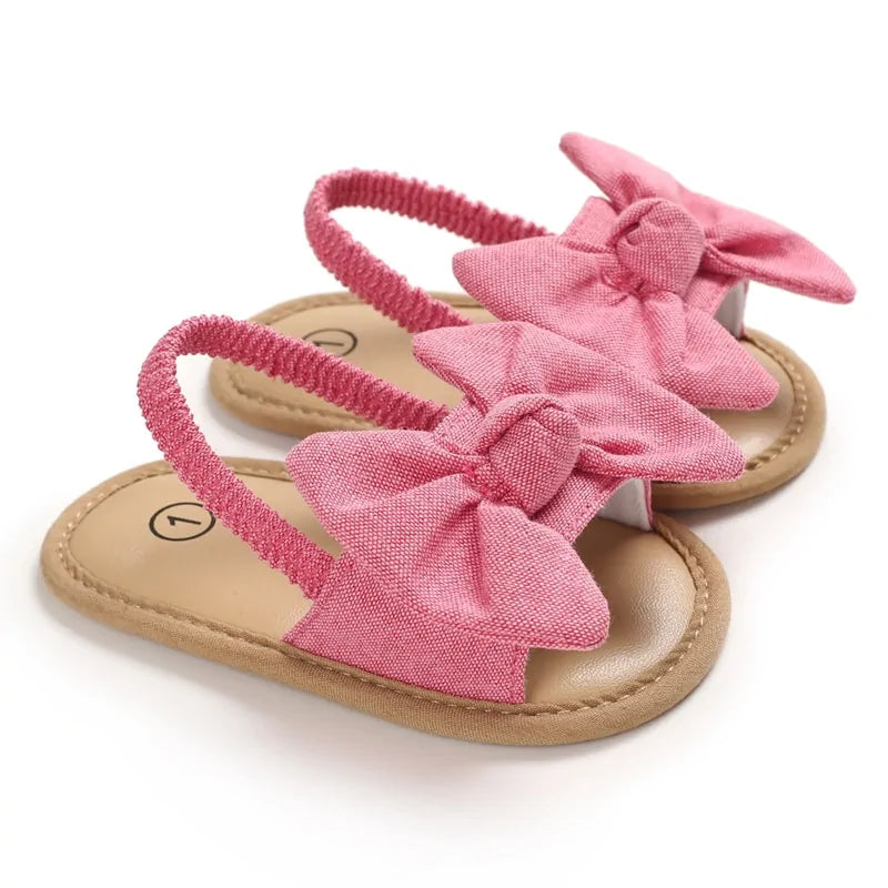 2020 Baby Girls Bow Knot Sandals: Summer Soft Sole Princess Shoes