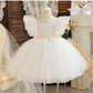 White Baby Baptism Dress: Ruffle Sleeve