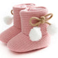 Cozy Sunflower Cotton Baby Boots