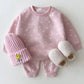 Baby 2 Piece Heart Print Sweatsuit Jogger Set