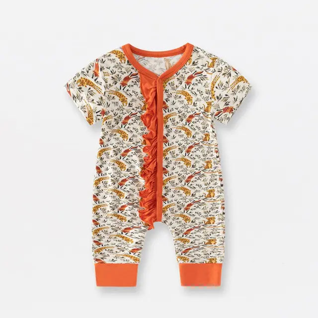 Bamboo Fiber Baby Zippered Romper