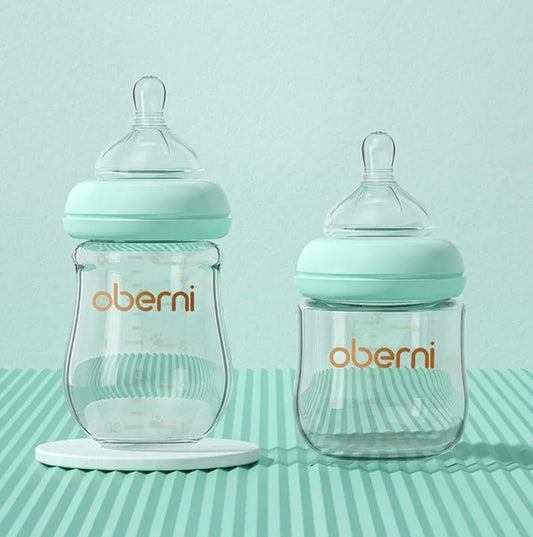 Wide Bore Glass Baby Bottle for Newborns - 120ml and 150ml