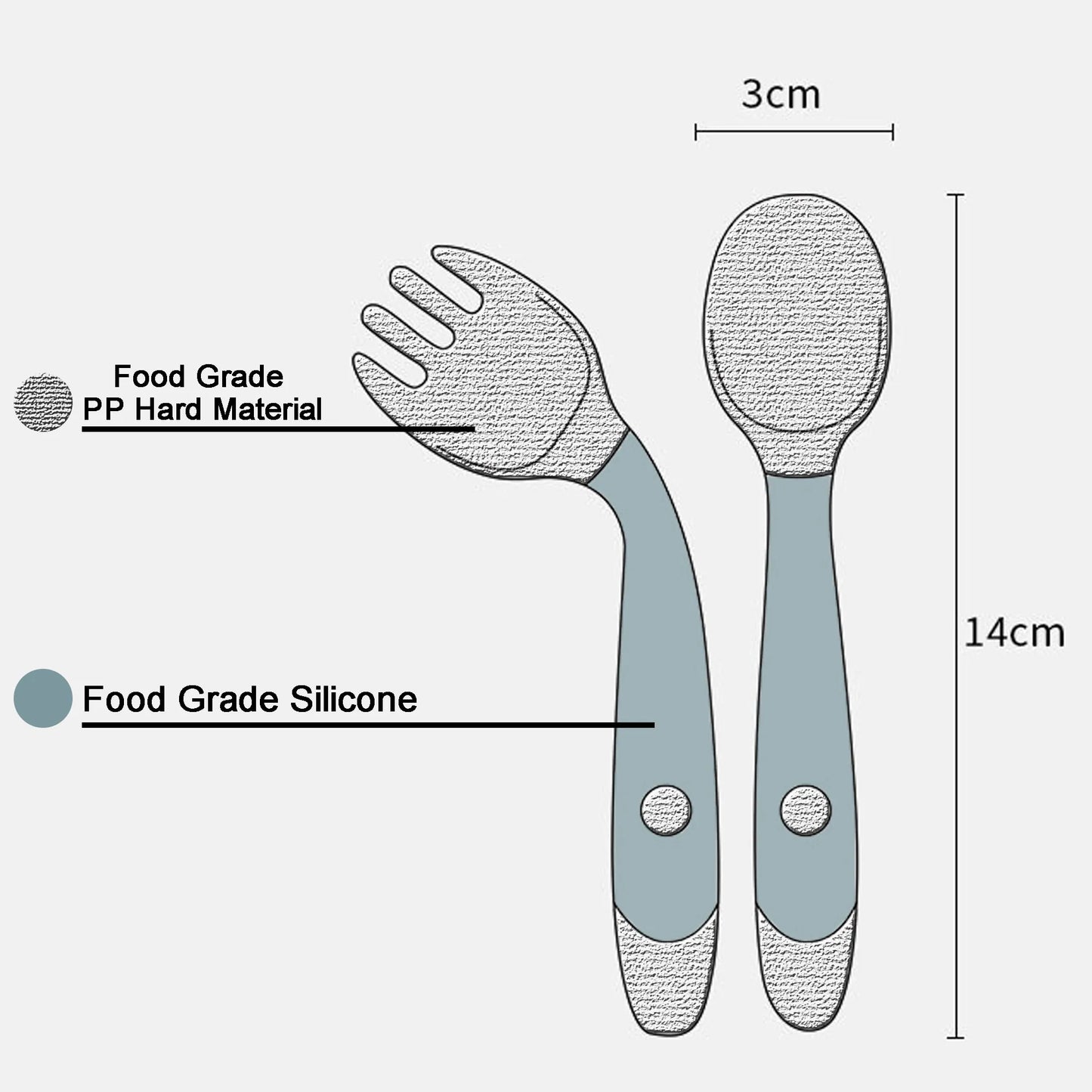 Silicone Spoon for Baby Utensils Set