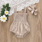 Infant Baby Girls Summer Elastic Jumpsuit Rompers