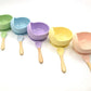 Baby Silicone Feeding Set with Wooden Spoon