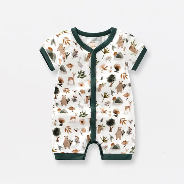 Bamboo Fiber Baby Zippered Romper