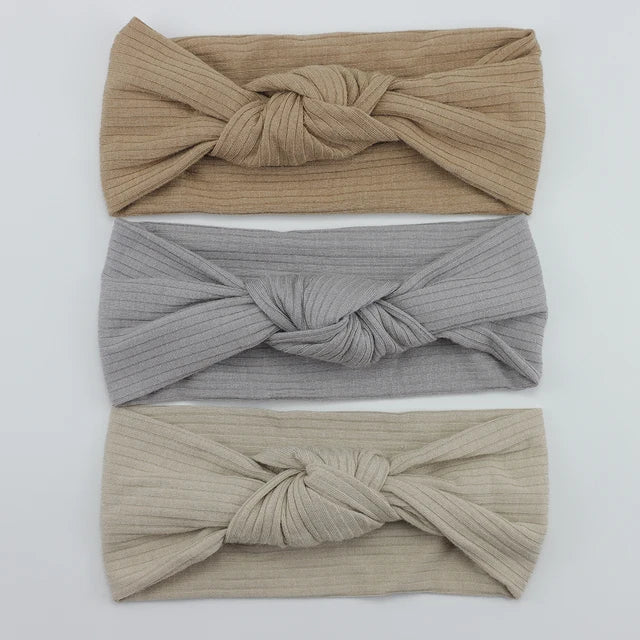 3Pcs/Lot Knit Baby Headband Bow Set