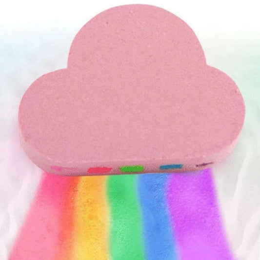 Rainbow Cloud Salt Bubble Bath Bombs Multicolor For Baby