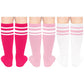 Toddler Soccer Socks Kids Soccer Socks Youth Soccer Socks Kids Baseball Socks Girls Softball Socks Boys Football Socks 6-9 Years 3 Pack Pink/White, Hot Pink/White, White/Pink