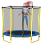 5.5FT Trampoline For Kids -65 Outdoor & Indoor Mini Toddler Trampoline With Enclosure, Basketball Hoop And Ball Included