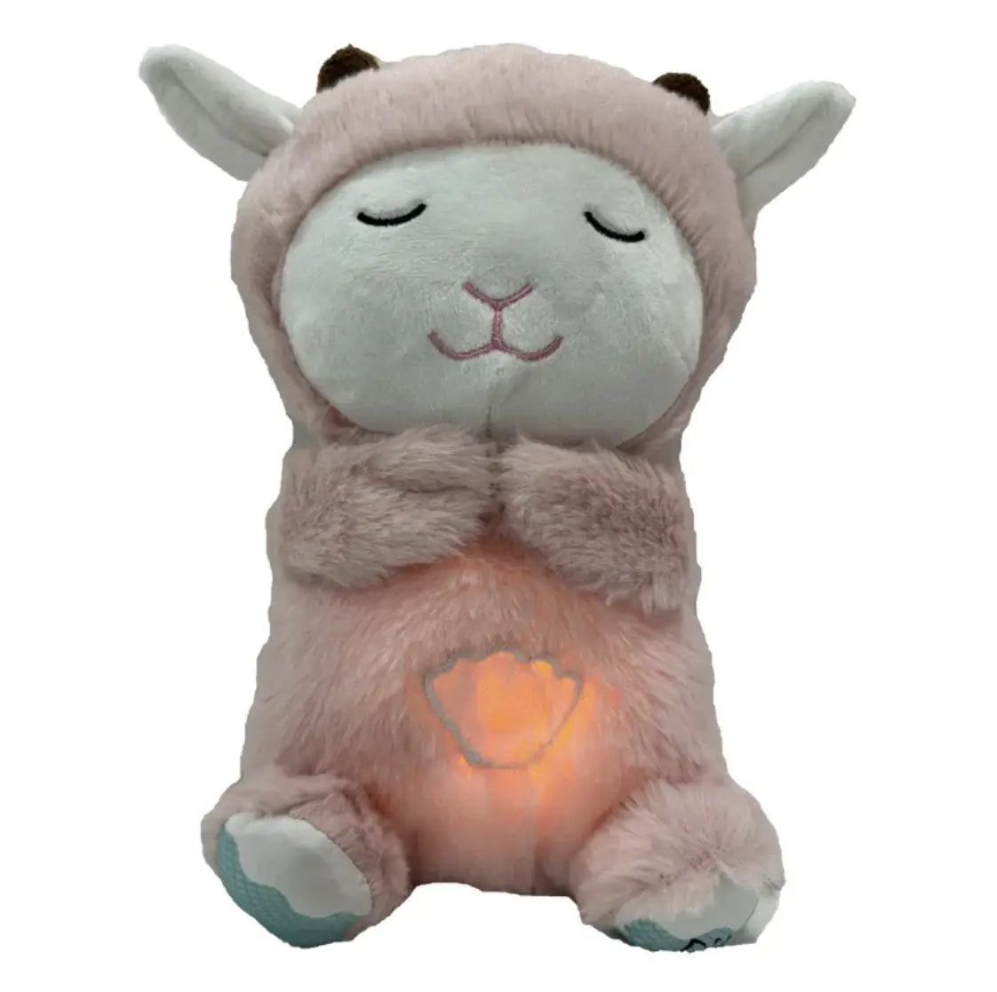 Cross-border New Breathing Lamb Baby Sleeping Soothing Sleep Music Plush Toy