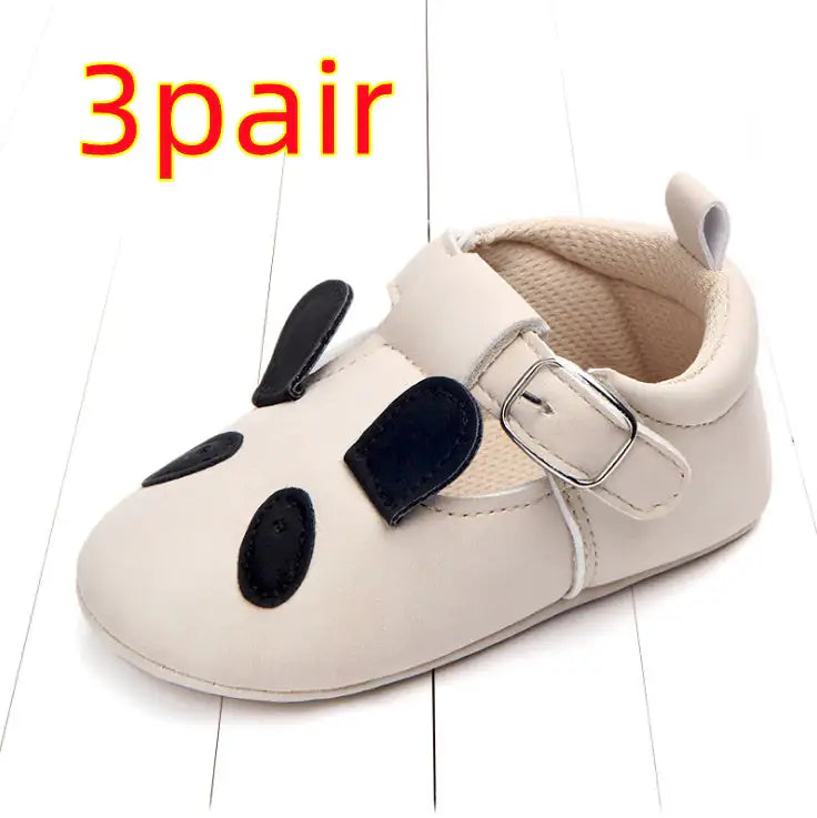 Spring and autumn cartoon animal baby shoes matte leather non-slip soft bottom baby shoes wholesale 0884