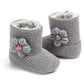 Cozy Sunflower Cotton Baby Boots