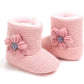 Cozy Sunflower Cotton Baby Boots