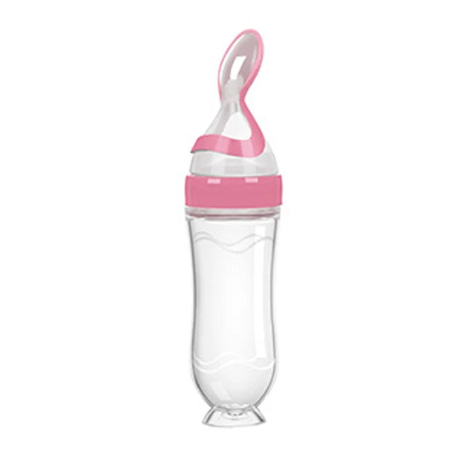 Squeezing Feeding Bottle Silicone Newborn Baby