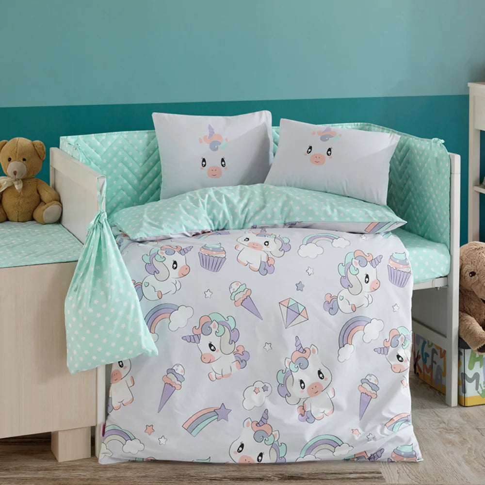 Hobby Mila Gray Baby Duvet Cover Set