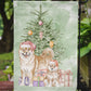 Shiba Inu Momma and Baby Christmas Presents and Tree Garden Flag