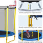 5.5FT Trampoline For Kids -65 Outdoor & Indoor Mini Toddler Trampoline With Enclosure, Basketball Hoop And Ball Included